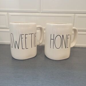 Rae Dunn Cream Mugs - Sweetie & Honey